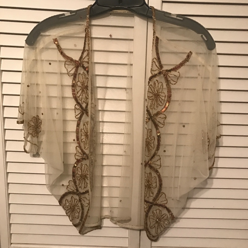 GOEGOUS Sheer Beaded Jacket/Wrap